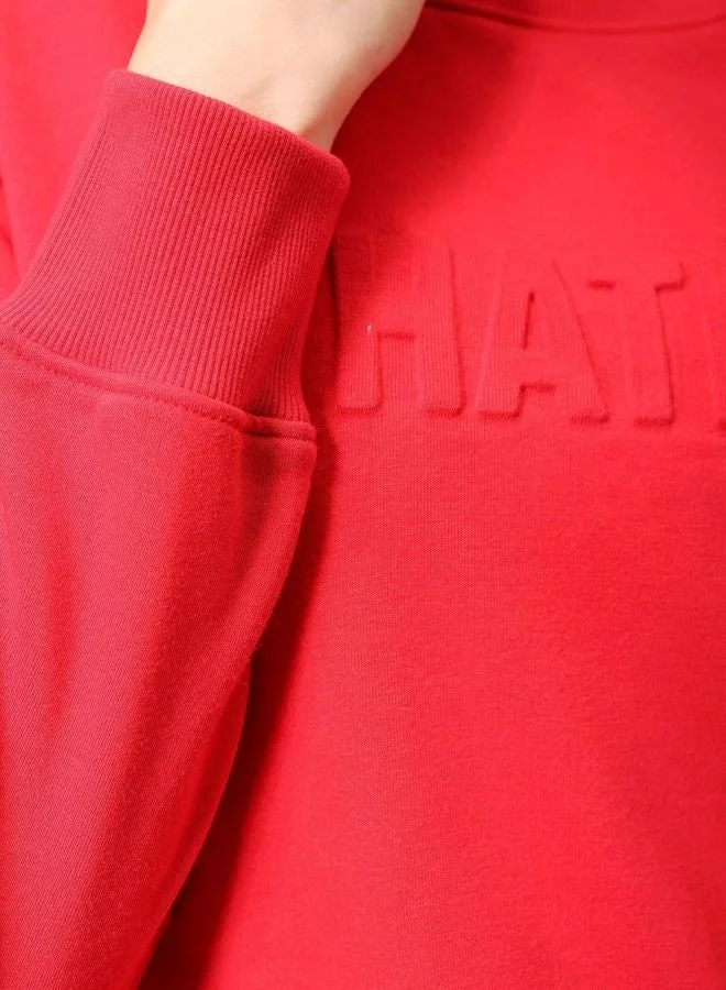 مرفوعة Women Relaxed Fit Typography Printed Crew Neck Long Sleeve Crewneck Sweatshirt