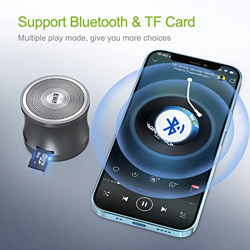 EWA مكبر صوت بلوتوث EWA A109mini مع مشعاع باس، باس معزز، مكبر صوت لاسلكي محمول للمنزل، التنزه والمزيد - رمادي - Image 4