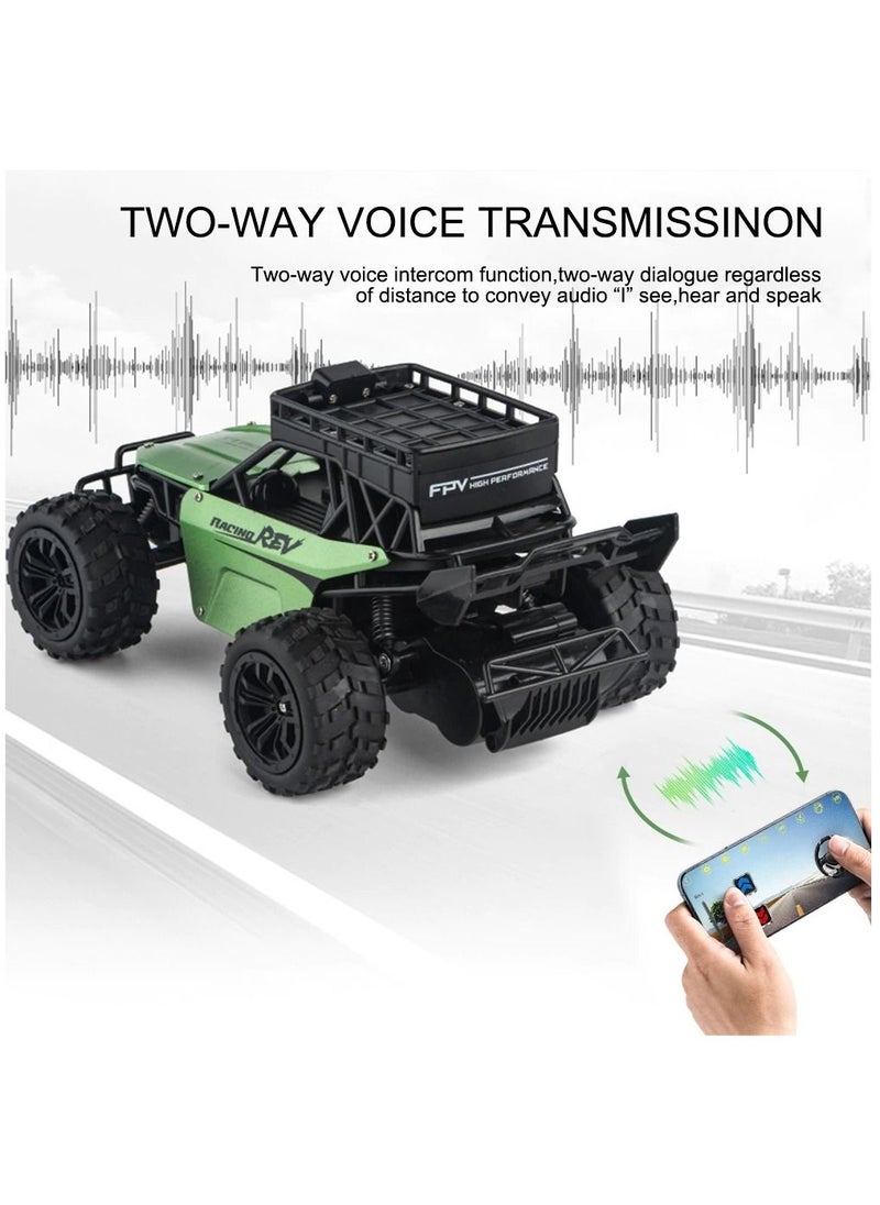 Toyland سيارة ريموت كنترول قابلة للشحن مع كاميرا HD FPV واي فاي لجميع التضاريس لعبة كهربائية على الطرق الوعرة عالية السرعة RC سيارة شاحنة زاحفة للأطفال  - Image 4