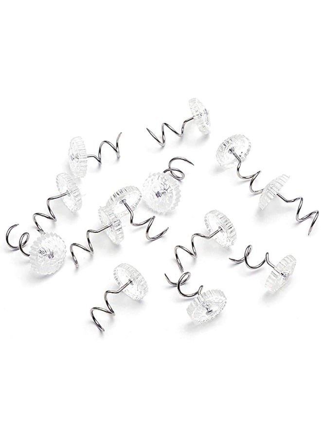 Akstore 20 Pcs Bed Skirt Pins Clear Heads Twist Pins for Upholstery, Slipcovers and Bedskirts, Bedskirt Pins (20PCS) - Image 3