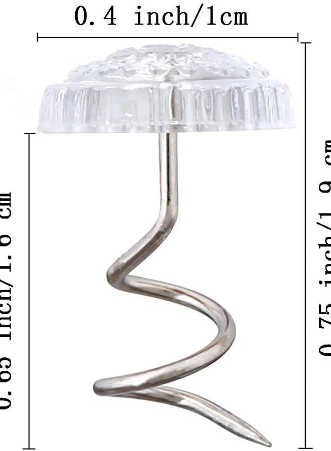 Akstore 20 Pcs Bed Skirt Pins Clear Heads Twist Pins for Upholstery, Slipcovers and Bedskirts, Bedskirt Pins (20PCS) - Image 2