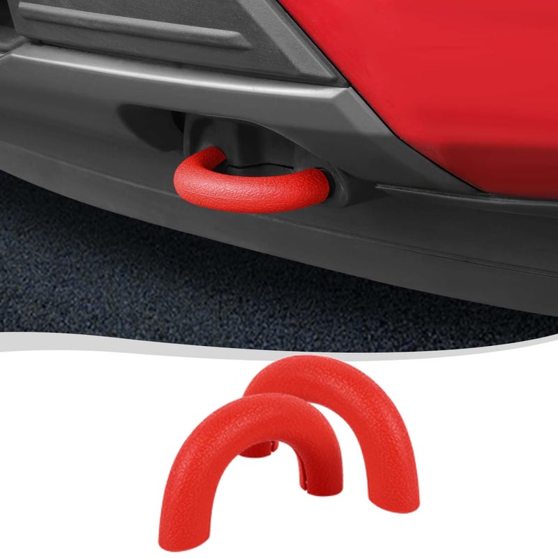 Voodonala for Ford F150 20042024 DRing Tow Hook Cover for Ford Expedition Lincoln Navigator 20072015 for Toyota Tundra 20172021 for Bronco BaseBig BendOuter Banks 20212024 Red2pcsSilicone