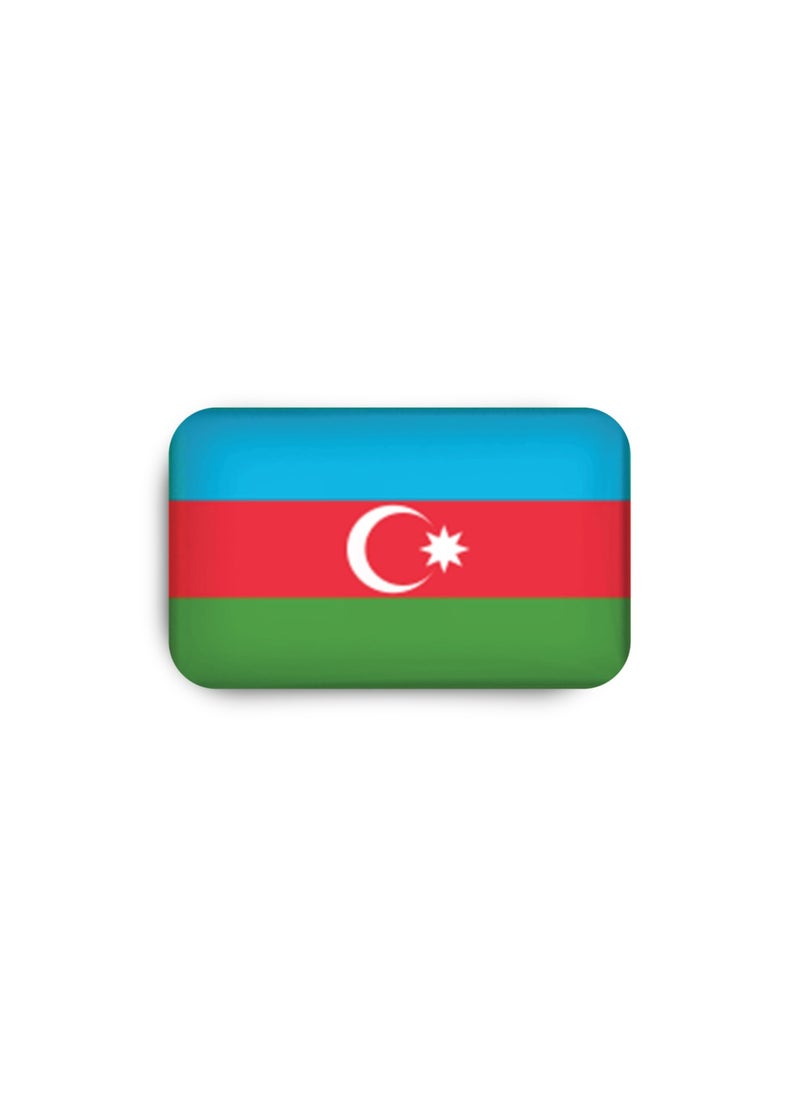 971MEDIA Azerbaijan Flag Magnetic Badge  - Image 2
