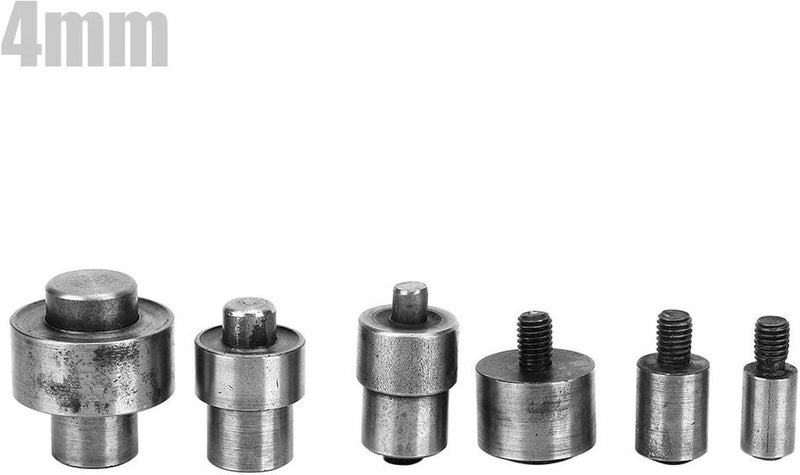 Grommet Die Mold Eyelet Grommet Puncher Buckle Mold Punch Tool Eyelet Puncher Hand Press Eyelets Buckle for Leather(4mm) - Image 2