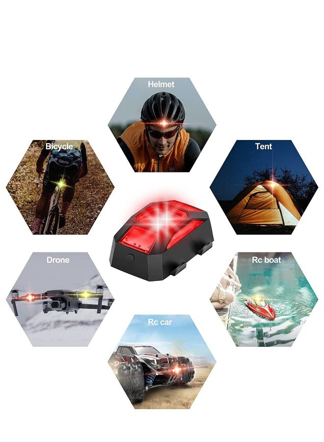 أضواء وميض الطائرات بدون طيار، إضاءة مضادة للاصطدام من إدارة الطيران الفيدرالية للطيران الليلي بأربع ألوان لطائرات DJI Mini 3 Pro/Air 2S/Air 2/Mavic Mini/Mavic Pro/FPV/إكسسوارات طائرات هولي ستون الرباعية. - Image 4