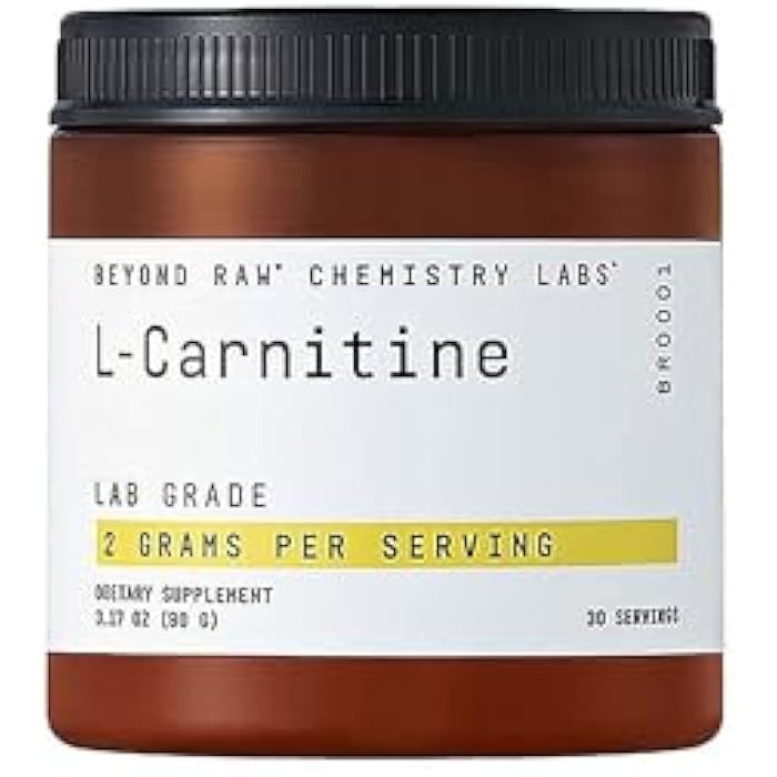 BEYOND RAW Chemistry Labs L-Carnitine Powder, Fuels Exercise and Supports Recovery, 30 Servings - Image 1