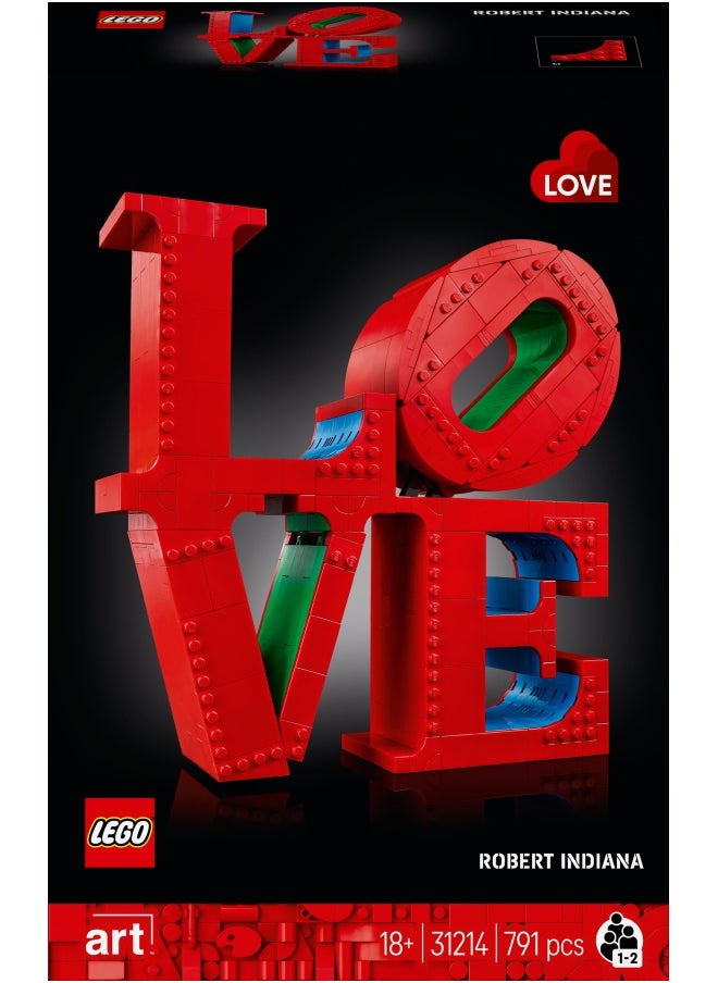 LEGO Art LOVE Building Set, Model Kit for Adults to Build, Great as a Home Office Decor Piece or Engagement Gift for Couples, Valentine's Day Decoration for Her or Him 31214 (791 pieces)  - Image 2