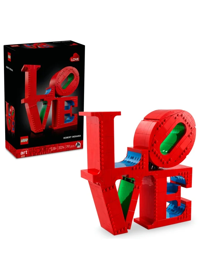 LEGO Art LOVE Building Set - Model Kit for Adults to Build - Great as a Home Office Decor Piece or Engagement Gift for Couples - Valentine's Day Decoration for Her or Him - 31214