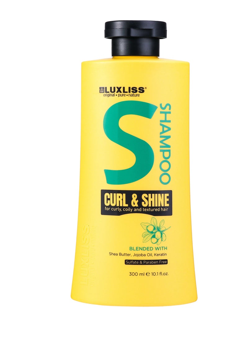Luxliss Curl & Shine For Curly, Coily And Textured Hair Shampoo 300Ml  - Image 1