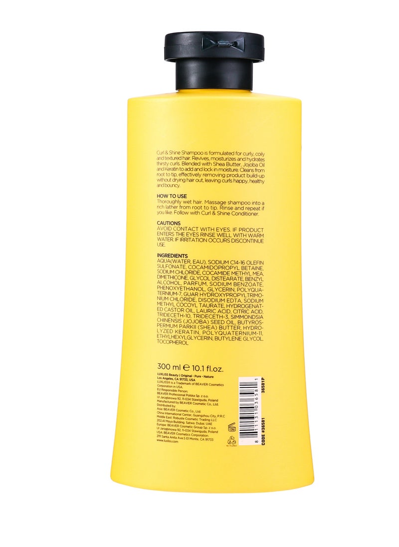 Luxliss Curl & Shine For Curly, Coily And Textured Hair Shampoo 300Ml  - Image 2