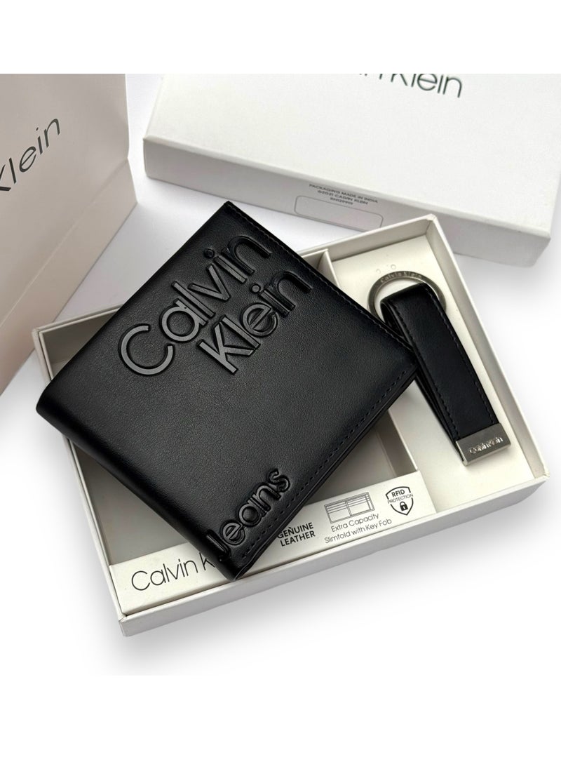 CALVIN KLEIN JEANS PLUS Calvin Klein Wallet-Keychain Set For Men  - Image 1