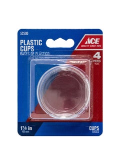 ACE 4-Piece Plastic Caster Cup Clear 48mm ‎9088/ACE 