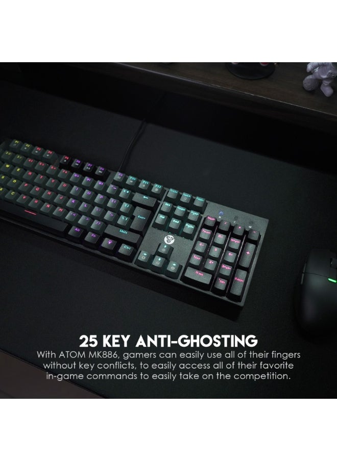 FANTECH MK886 V2 ATOM 104 SUMI EDITION MECHANICAL KEYBOARD BLUE  SWITCH  - Image 4