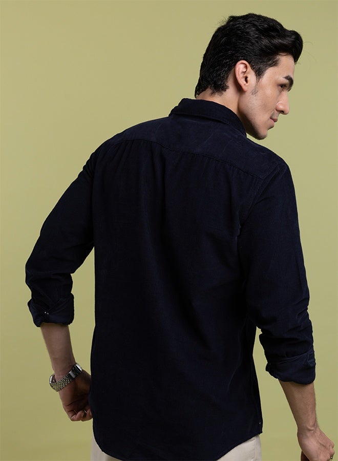 Mannerism The Midnight Corduroy Black Shirt with Luxuriously Soft Velvet Touch - Image 5