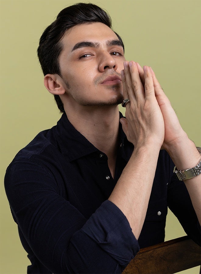 مانرزم The Midnight Corduroy Black Shirt with Luxuriously Soft Velvet Touch - Image 5