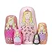 HYCLES Nesting Dolls Russian Matryoshka Wood Stacking Nested Set for Kids Handmade Toys for Children Kids Christmas Birthday Decoration Halloween Wishing Gift - Image 2
