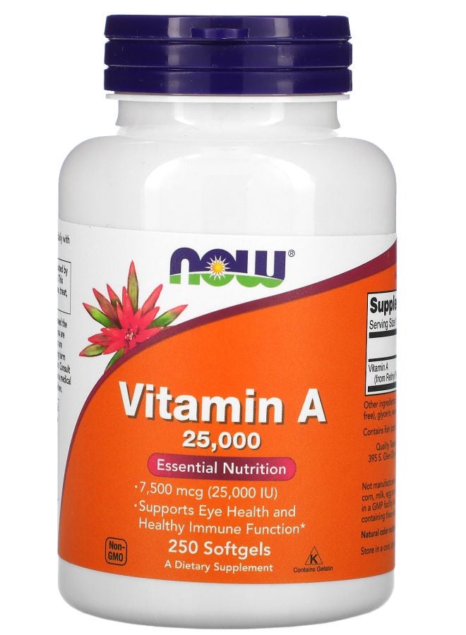 now Vitamin A 25000 IU 250 Softgels