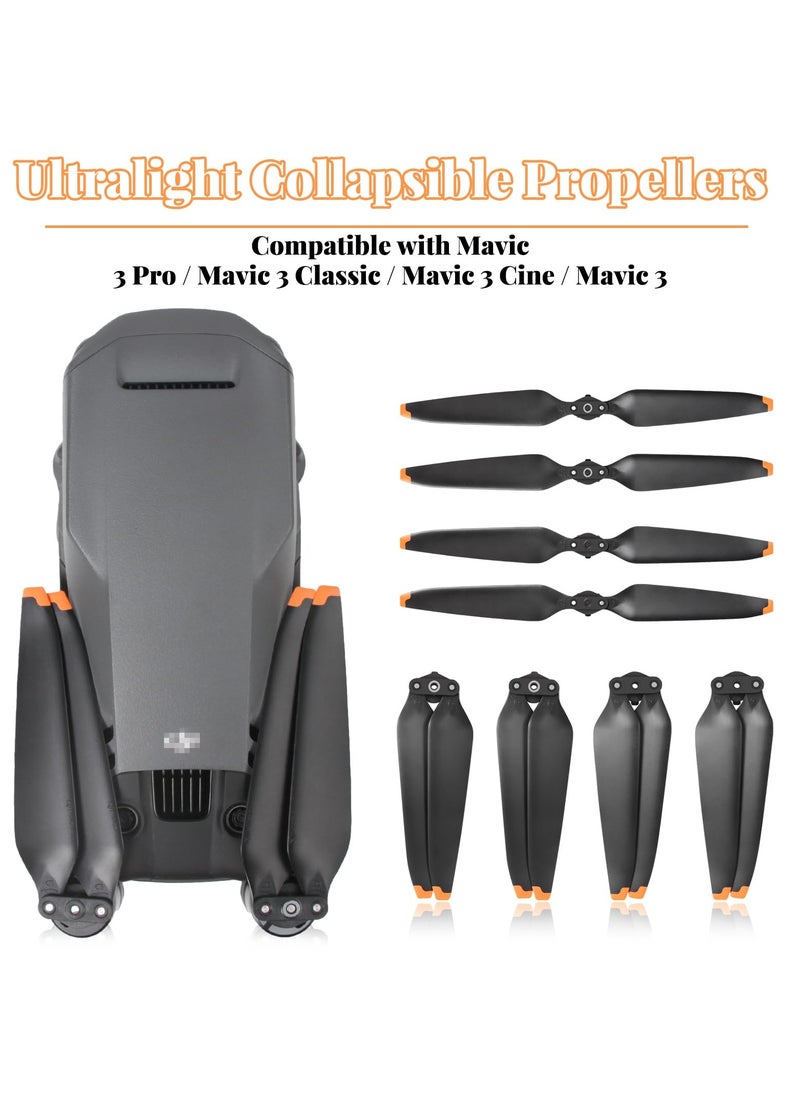 شفرة دافعة لجهاز DJI Mavic 3 Pro / Mavic 3 Cine / Mavic 3 / Mavic 3 كلاسيك، بديل شفرات الطائرة بدون طيار منخفضة الضوضاء CW و CCW ملحقات (8 عبوة)