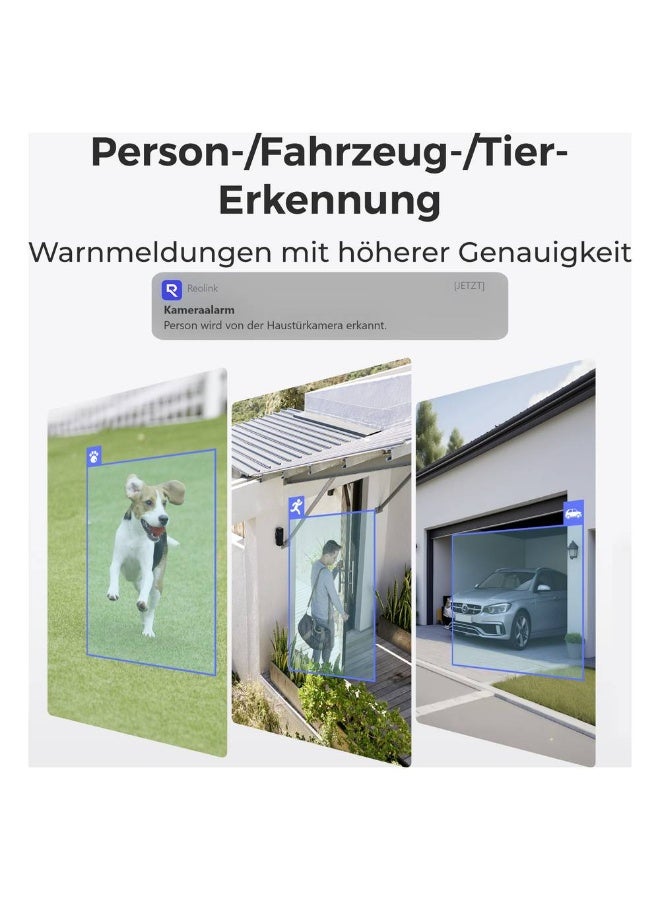 ريولينك كاميرا CCTV بؤرة ضوء ذكي P340 بدقة 12 ميجابكسل – كاميرا أمان خارجية بدقة 12 ميجابكسل Ultra HD 6K مع رؤية ليلية ملونة، كشف ذكي للأشخاص/المركبات/الحيوانات الأليفة، صوت ثنائي الاتجاه، مراقبة IP66 - Image 5