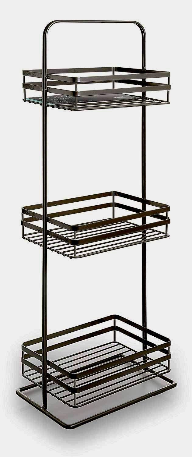 Indian Decor 21090 Towel RackTowerBathroom Storage 3Tier Spa Tower Grey  - Image 2