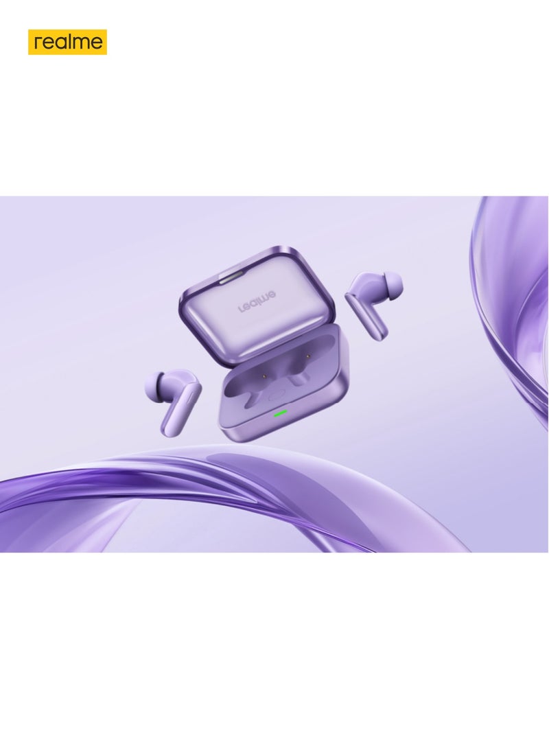 realme Air7 TWS Earbuds: 52dB ANC, 52H Playtime, Low Latency purple - Image 3