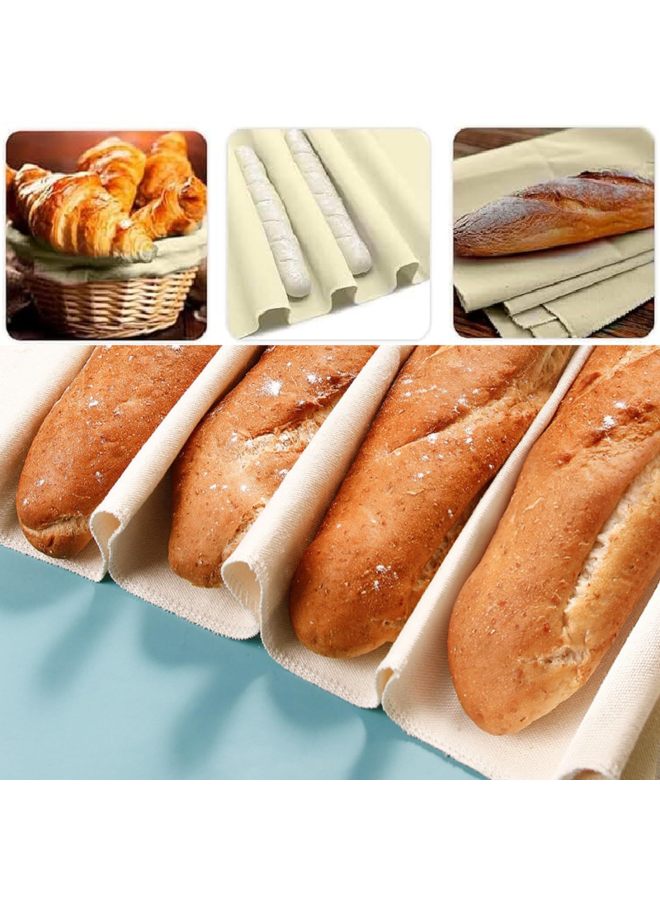 Bread Dough Fermented Baking Cloth Pad Baguette Release Thickened Bread Moisturizing Fermented Cotton Pad Sail-Size:48*36CM - Image 3