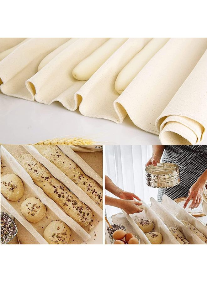 Bread Dough Fermented Baking Cloth Pad Baguette Release Thickened Bread Moisturizing Fermented Cotton Pad Sail-Size:48*36CM - Image 4