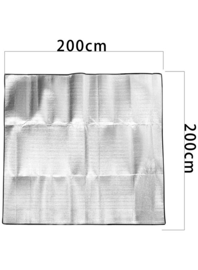 GGEROU Outdoor Double-Sided Moisture-Proof Aluminum Foil Foam Pad, 200x200cm Picnic mat Tent Moisture-Proof mat Sleeping pad with Outer Bag, Sleeping Tent Pad, Camping mat 200x200cm - Image 3