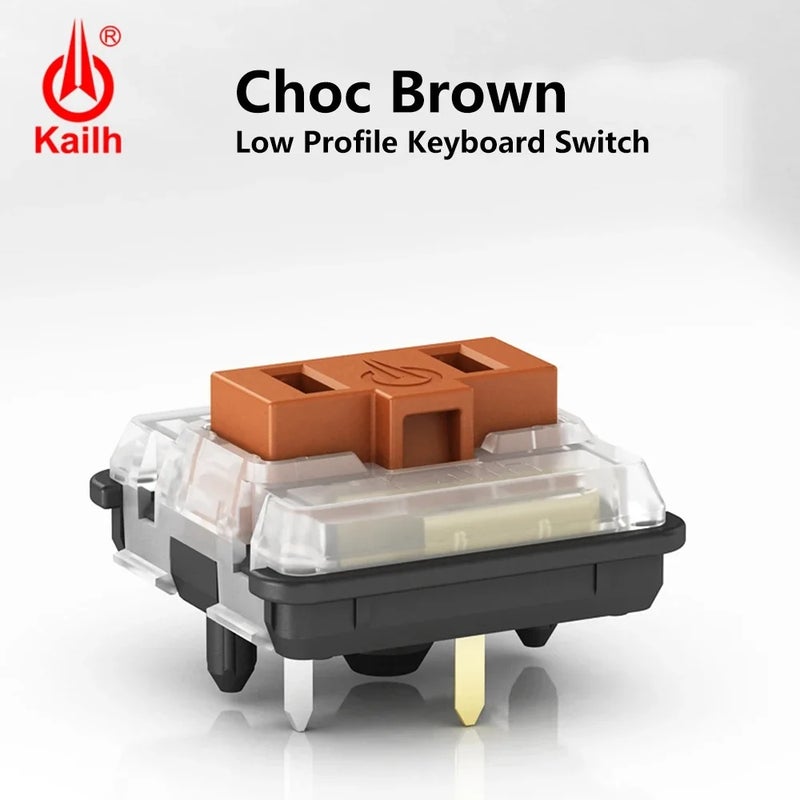 KAILH لوحة مفاتيح Kailh Choc 1350 Low Profile Mechanical Keyboard Switches, White, Clicky Tactile Linear, for Laptop Keyboards - Image 1