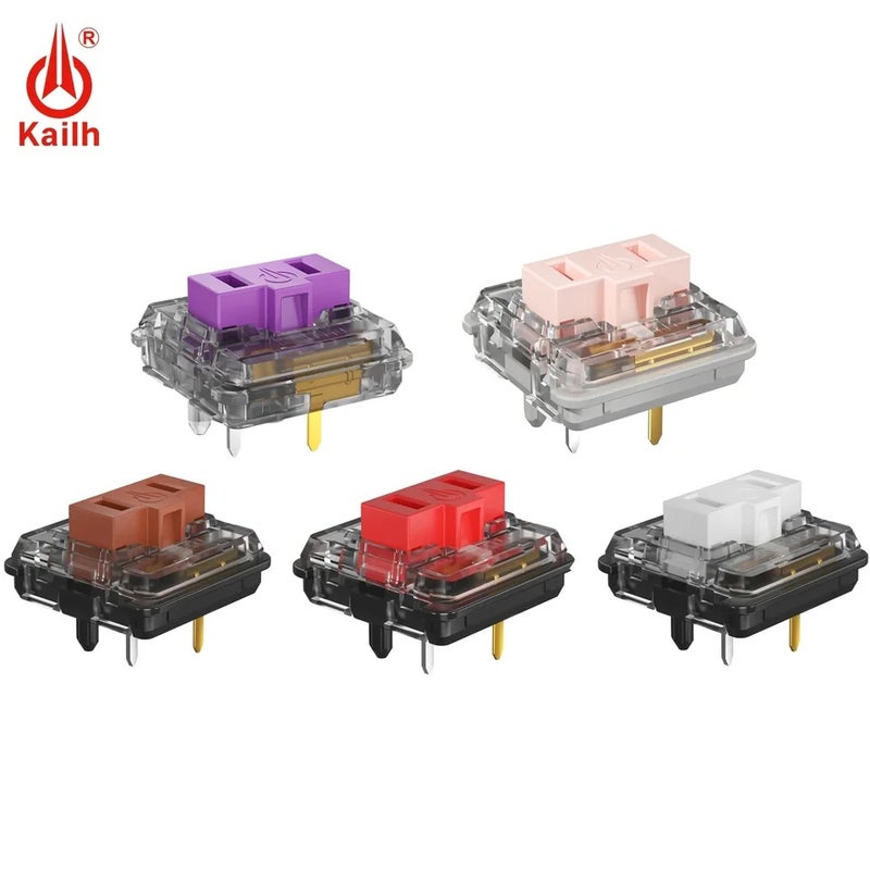 KAILH لوحة مفاتيح Kailh Choc 1350 Low Profile Mechanical Keyboard Switches, White, Clicky Tactile Linear, for Laptop Keyboards - Image 2
