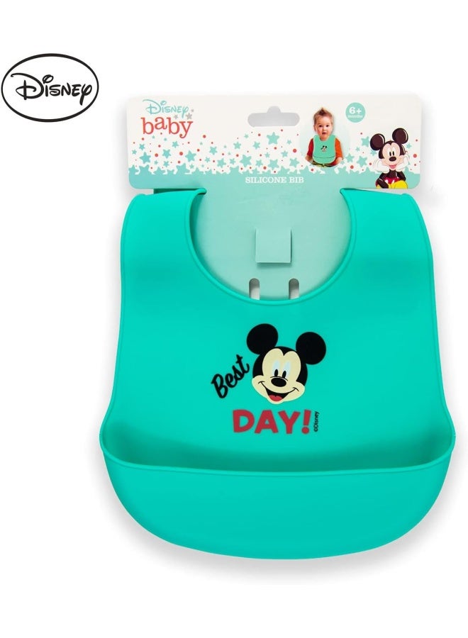 Disney Adjustable Mickey Mouse Silicone Baby Bibs - Image 2