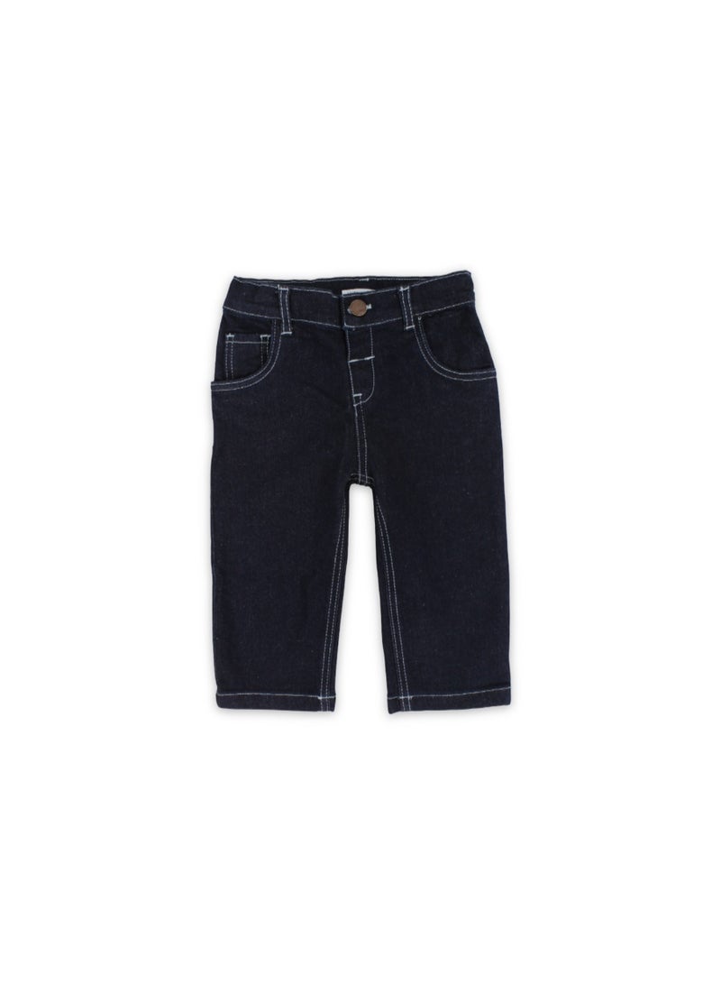 Unisex Baby Denim Pants – Dark Blue - Image 1