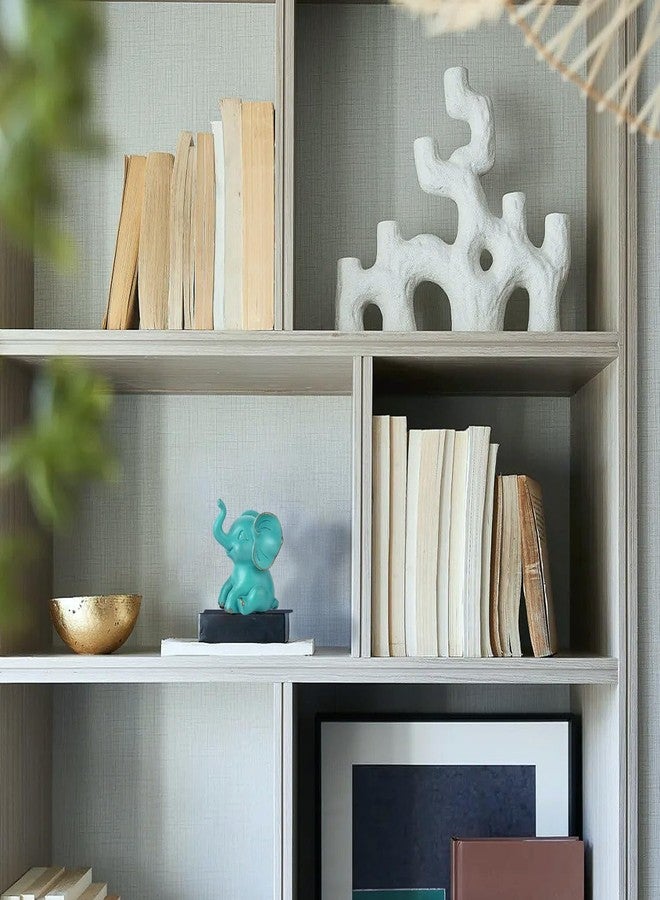 Bltnever Loving Small Elephant Decor Statues, 3 Pcs Green Cute Elephant Figurines, Elephant Sculpture Decorative Objects for Bookshelf Home Decor - Image 2
