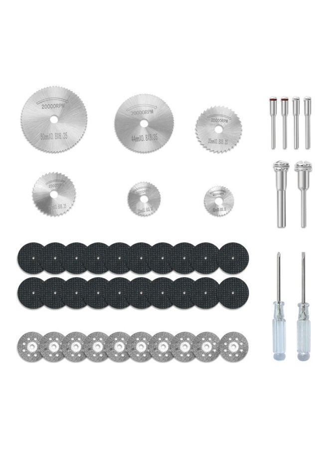 NIBEMINENT 44-Piece Saw Blade Set Silver/Black  - Image 1