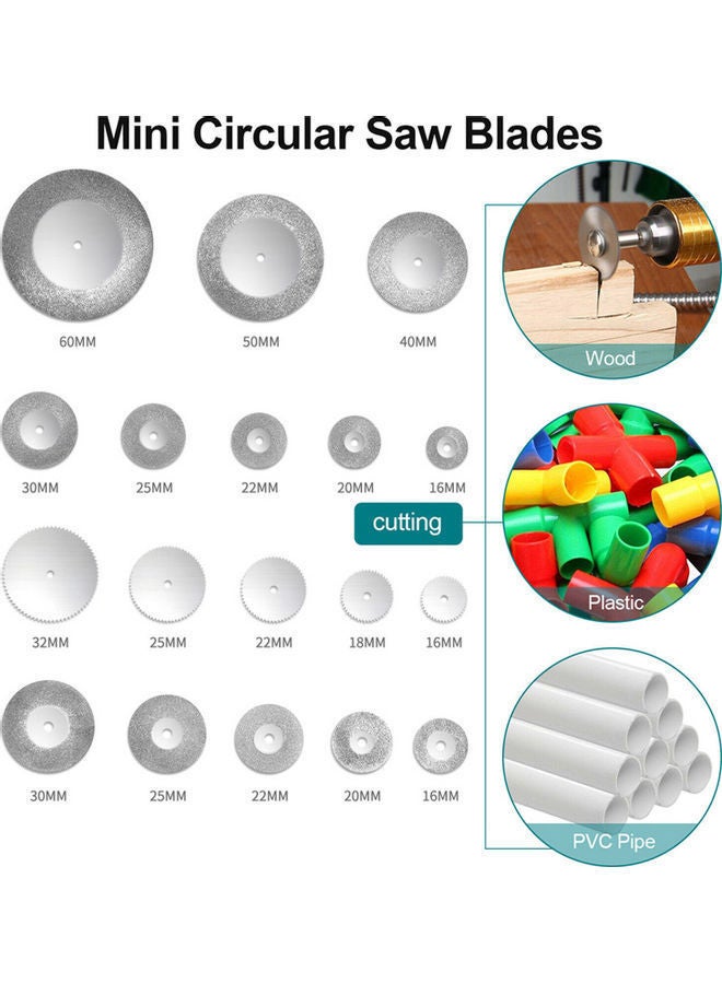 NIBEMINENT 44-Piece Saw Blade Set Silver/Black  - Image 2