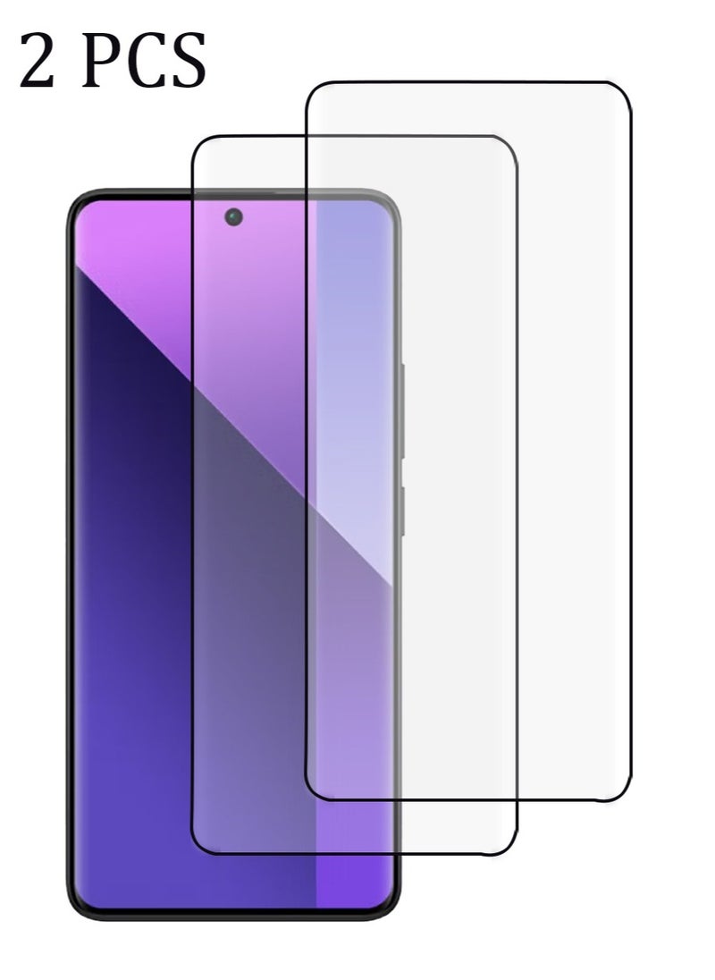 X-level 2 Pack Redmi Note 13 pro+/plus 5g Anti-drop Full Cover Screen Accessories Anti-Fingerprint Anti-scratch Protection film Protector Tempered Glass Comfortable Touch [Easy Installation]  - Image 1