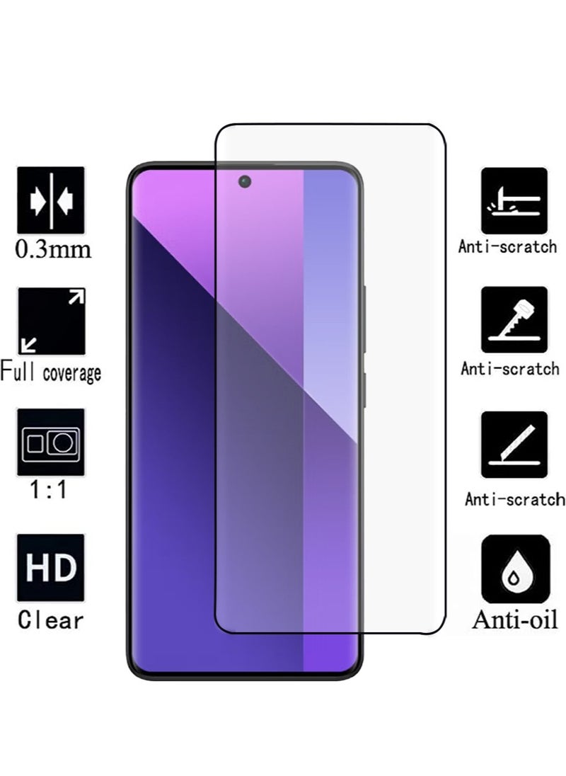 X-level 2 Pack Redmi Note 13 pro+/plus 5g Anti-drop Full Cover Screen Accessories Anti-Fingerprint Anti-scratch Protection film Protector Tempered Glass Comfortable Touch [Easy Installation]  - Image 2