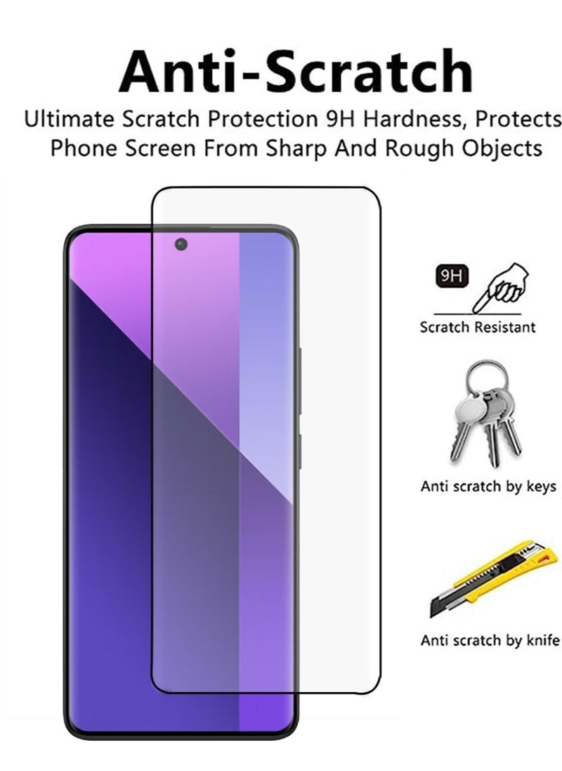 X-level 2 Pack Redmi Note 13 pro+/plus 5g Anti-drop Full Cover Screen Accessories Anti-Fingerprint Anti-scratch Protection film Protector Tempered Glass Comfortable Touch [Easy Installation]  - Image 3