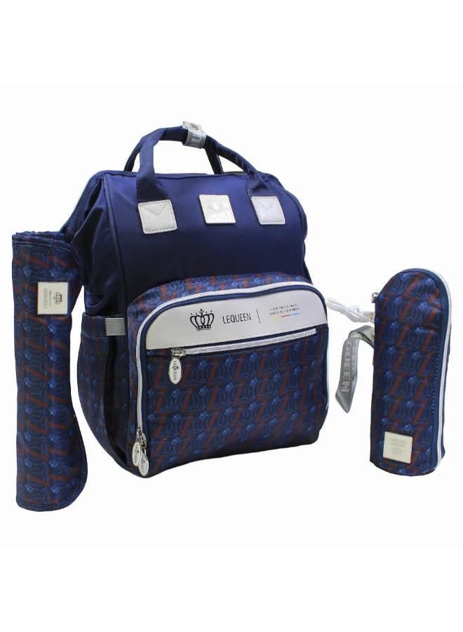 LeQueen Diamond 8th Special Edition Soft Waterproof Diaper Bag - Blue - Image 1