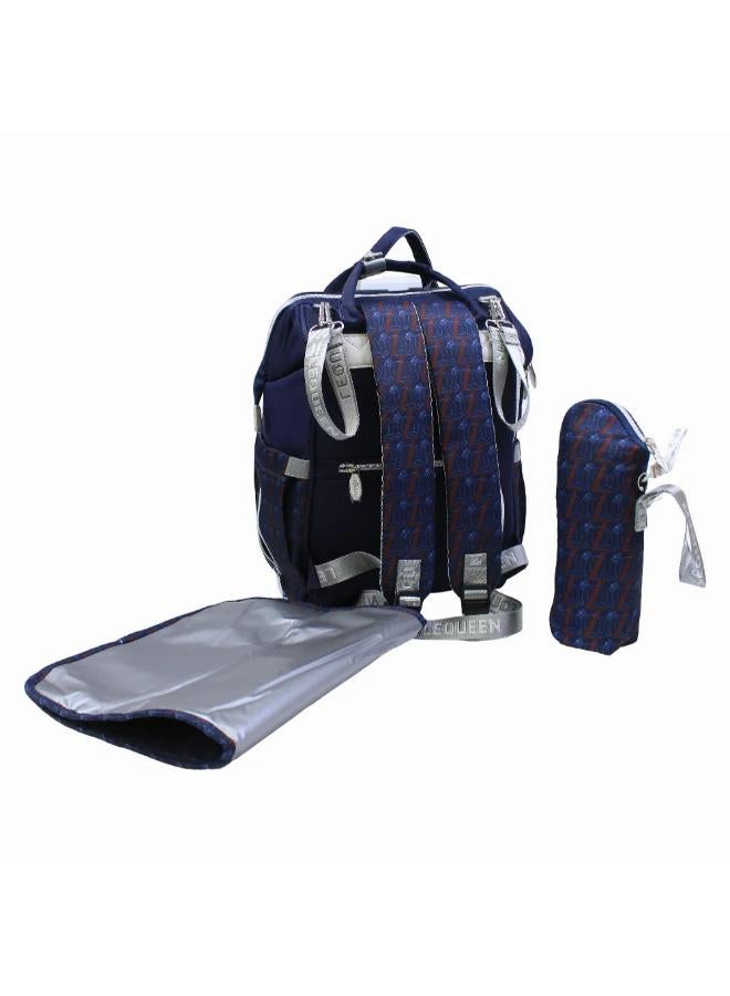 LeQueen Diamond 8th Special Edition Soft Waterproof Diaper Bag - Blue - Image 2