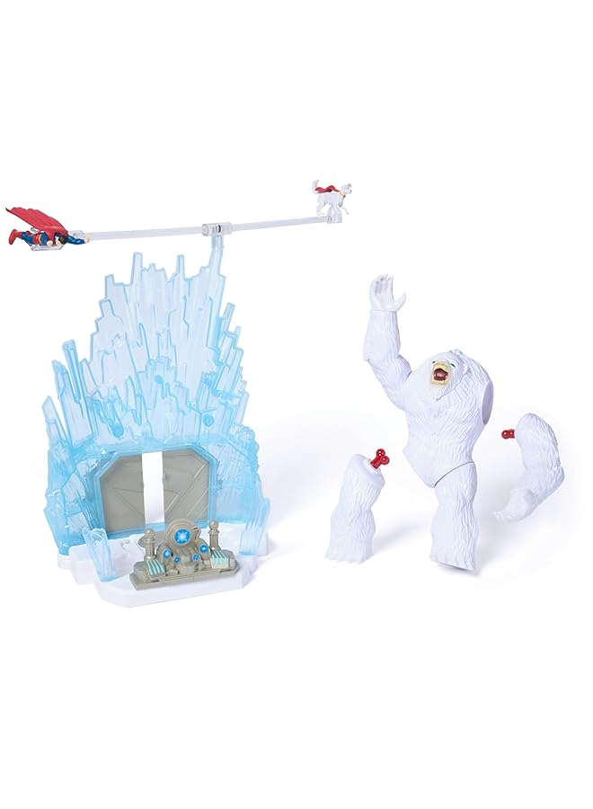 دي سي كوميكس مجموعة معركة سوبرمان فورتريس أوف سوليتيود، 3 شخصيات متحركة، ملحقات، ألعاب تظاهرية لأبطال خارقين، ألعاب للأطفال للأولاد والبنات من سن 4 سنوات فما فوق - Image 3