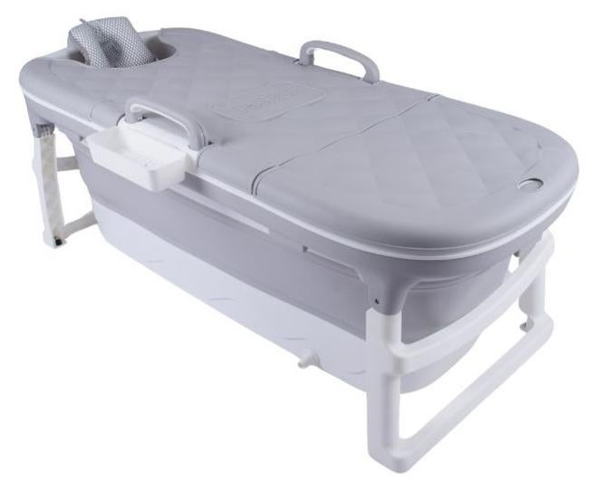 LIMRA Portable Collapsible Soaking Bath Tub Light Grey 138cm - Image 1