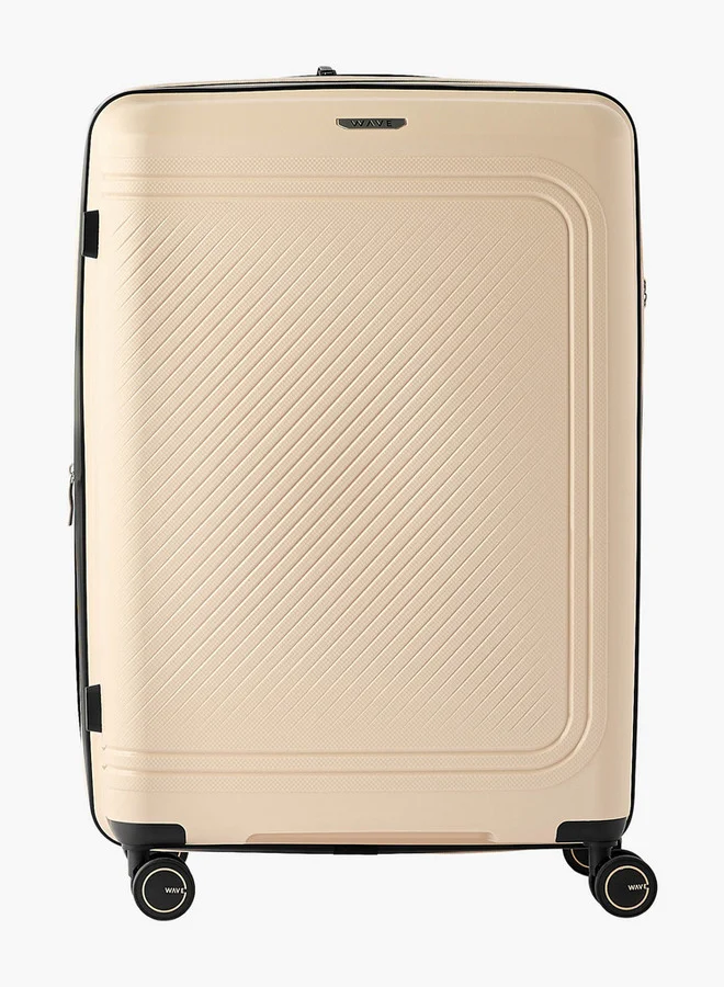 Wave Textured 3-Piece Hardcase Trolley Bag with Retractable Handle Set Set-3 - 20-24-28