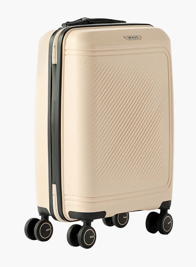 Wave Textured 3-Piece Hardcase Trolley Bag with Retractable Handle Set Set-3 - 20-24-28
