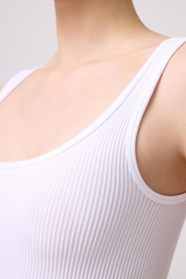 COTTONHILL Premium - Women's White Seamless Mid Length Square Neck Crop Top Bustier  - Image 4