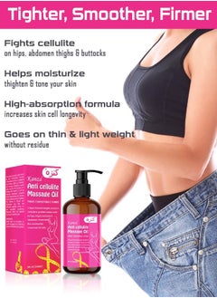 Kanza Anti Cellulite Massage Oil 240ml for Relaxing Oil Massage Aromatherapy Body Massage Firming Tonning & Smoothing Oil Regenerates Moisturizes Targets Unwanted Fat Tissues Massage Oil  - Image 2