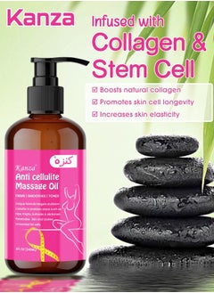 Kanza Anti Cellulite Massage Oil 240ml for Relaxing Oil Massage Aromatherapy Body Massage Firming Tonning & Smoothing Oil Regenerates Moisturizes Targets Unwanted Fat Tissues Massage Oil  - Image 4