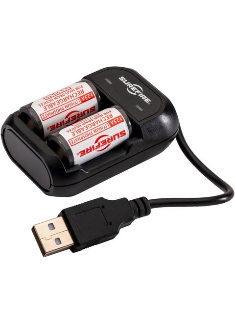 SUREFIRE 123A Rechargeable Batteries Includes Charger SFLFP123-KIT
