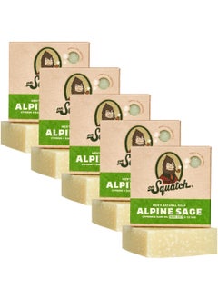 Dr. Squatch Dr Squatch Mens Natural Bar Soap  Alpine Sage 5 Pack  Smell like a Warm Mountain Breeze 