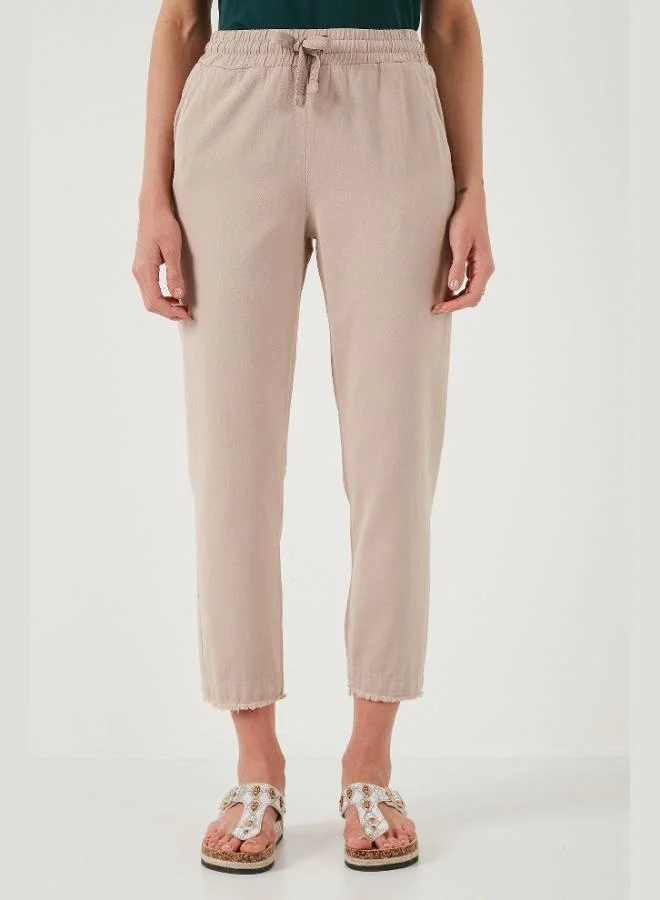 ليلا بنطلون نسائي ليلا قطن خصر عادي مقاس عادي أرجل مستقيمة